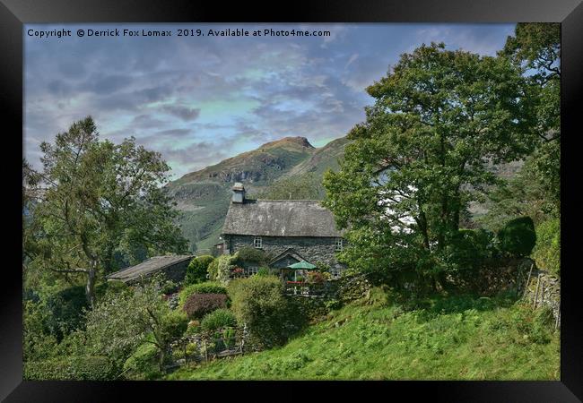 Great Langdale in the lake disrtict Framed Print by Derrick Fox Lomax