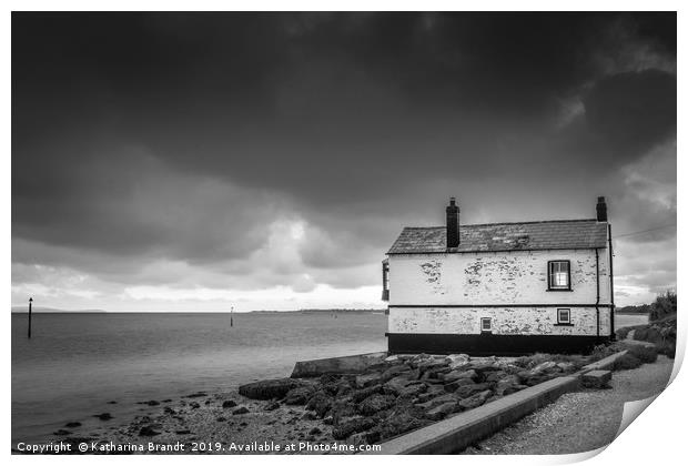 The Watch House along Lepe Beach, Hampshire Print by KB Photo
