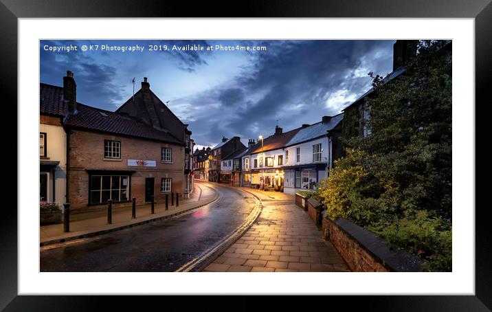 Finkle Street, Thirsk, North Yorkshire Framed Mounted Print by K7 Photography