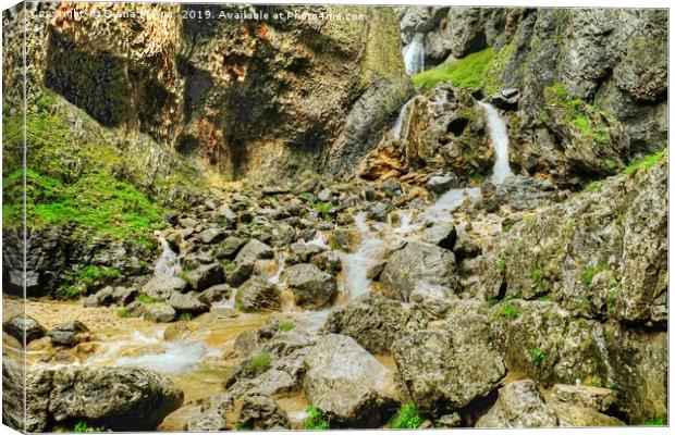 Gordale Scar Yorkshire Dales Canvas Print by Diana Mower