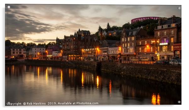 Oban Reflected  Acrylic by Rob Hawkins