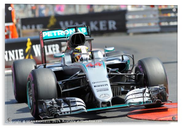     Lewis Hamilton - Monaco 2016                   Acrylic by SEAN RAMSELL