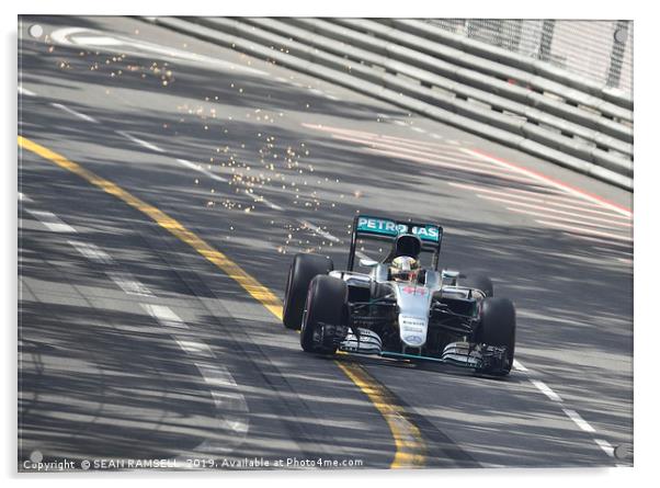     Lewis Hamilton - Monaco Grand Prix 2016        Acrylic by SEAN RAMSELL