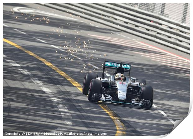     Lewis Hamilton - Monaco Grand Prix 2016        Print by SEAN RAMSELL