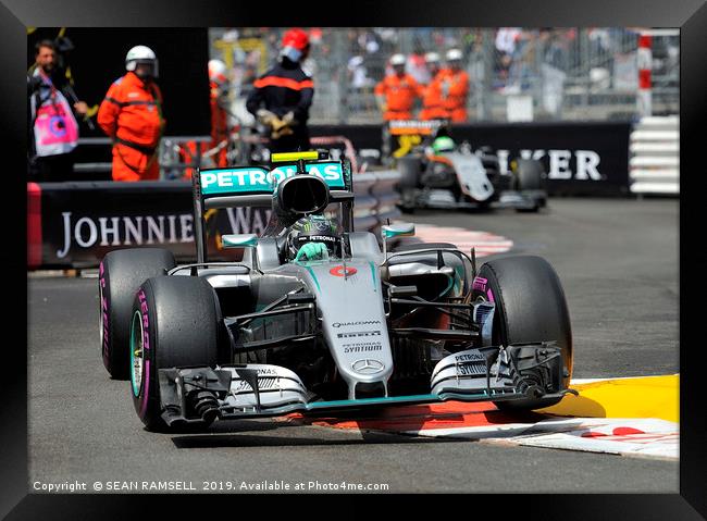 Nico Rosberg - Monaco 2016                       Framed Print by SEAN RAMSELL
