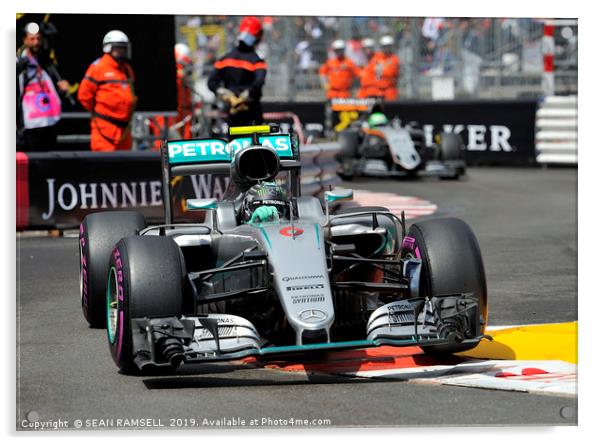 Nico Rosberg - Monaco 2016                       Acrylic by SEAN RAMSELL