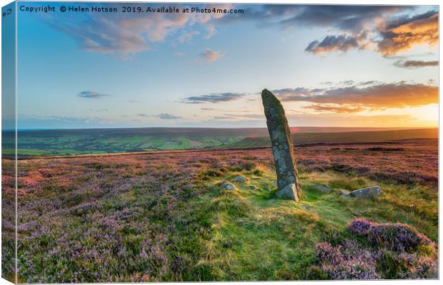 Little Blakey Howe on the North York Moors Canvas Print by Helen Hotson