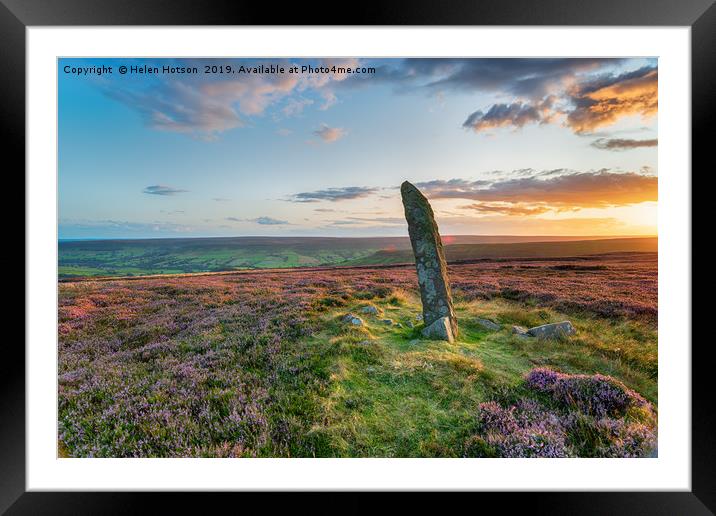 Little Blakey Howe on the North York Moors Framed Mounted Print by Helen Hotson