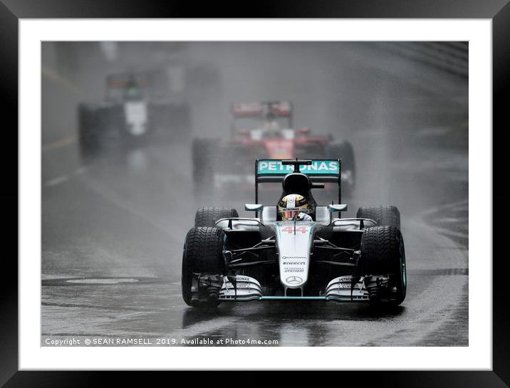 Lewis Hamilton Mercedes - Monaco 2016              Framed Mounted Print by SEAN RAMSELL