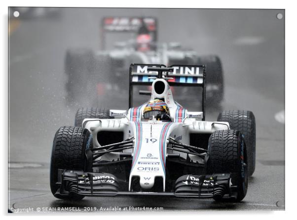 Felipe Massa - Williams - Monaco 2016              Acrylic by SEAN RAMSELL