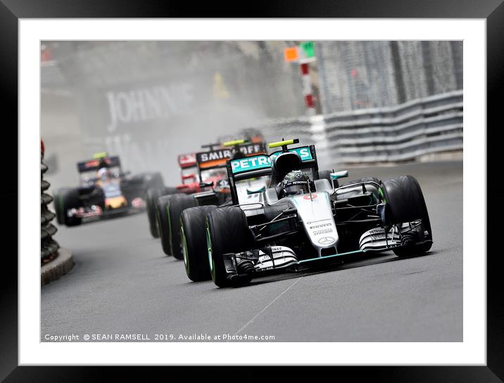 Nico Erik Rosberg - Monaco 2016                    Framed Mounted Print by SEAN RAMSELL