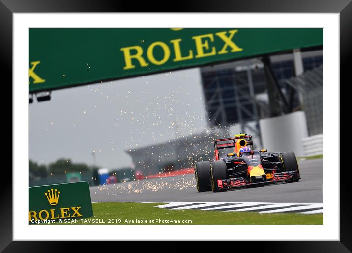 Max Verstappen - Silverstone 2016 Framed Mounted Print by SEAN RAMSELL