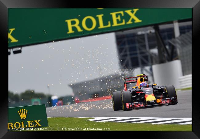 Max Verstappen - Silverstone 2016 Framed Print by SEAN RAMSELL
