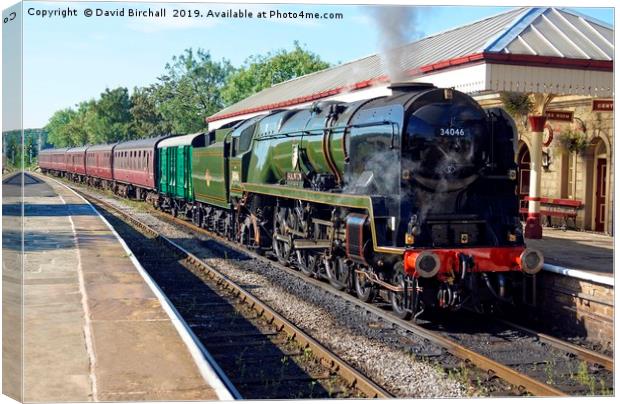 34046 Braunton at Ramsbottom, Lancashire. Canvas Print by David Birchall