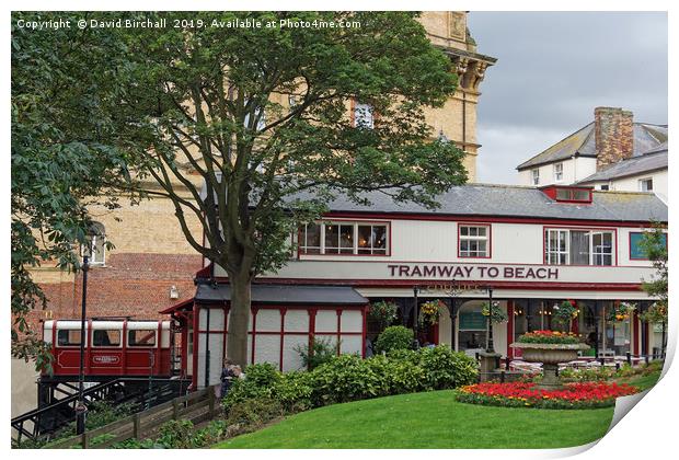 Scarborough, Central Tramway top station. Print by David Birchall