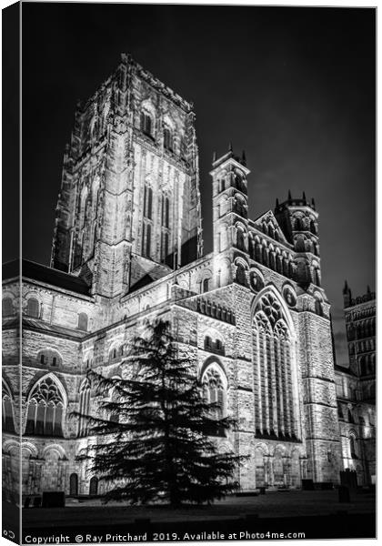 Durham Cathedral at Night Canvas Print by Ray Pritchard