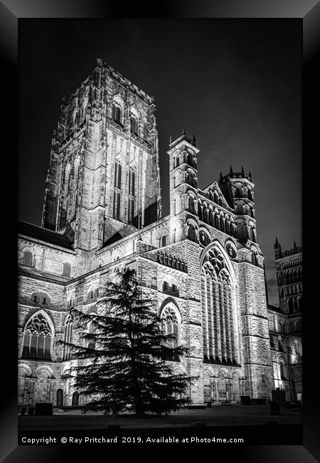 Durham Cathedral at Night Framed Print by Ray Pritchard