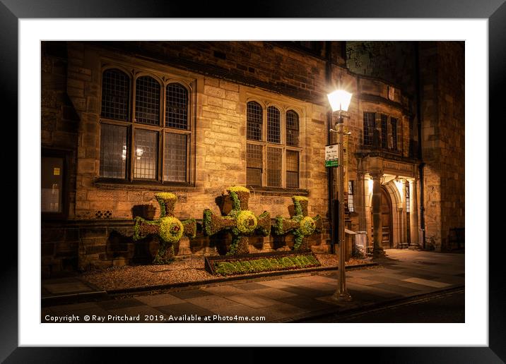 Bus stop in Durham Framed Mounted Print by Ray Pritchard