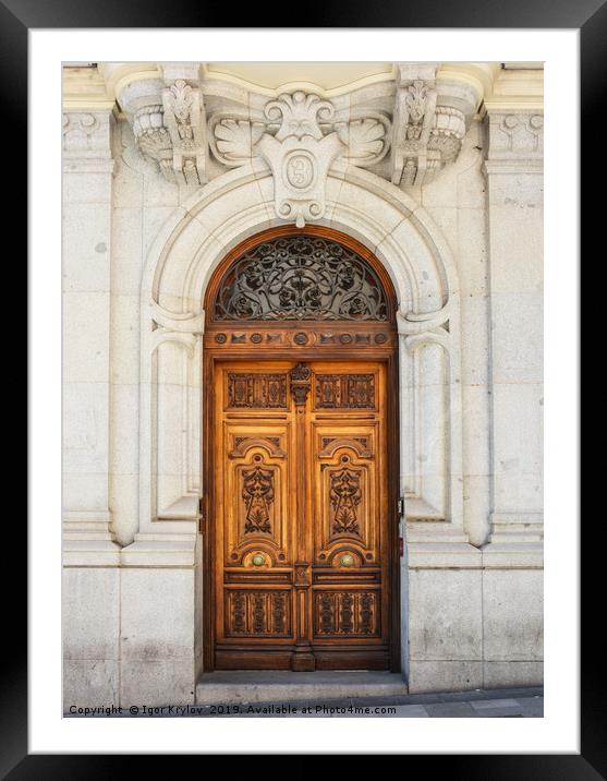 Old Door in Madrid Framed Mounted Print by Igor Krylov