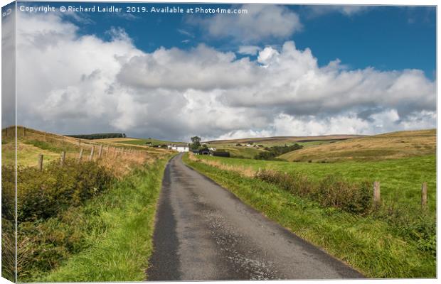Into Ettersgill under a Big Sky 1 Canvas Print by Richard Laidler