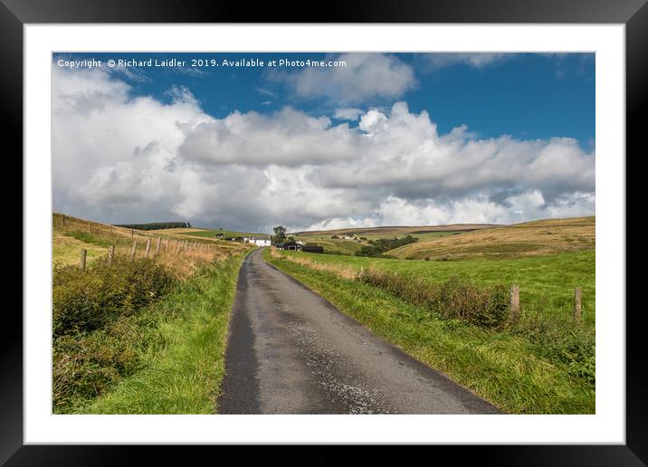 Into Ettersgill under a Big Sky 1 Framed Mounted Print by Richard Laidler