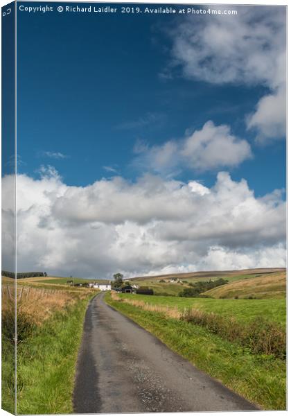 Into Ettersgill under a Big Sky 2 Canvas Print by Richard Laidler