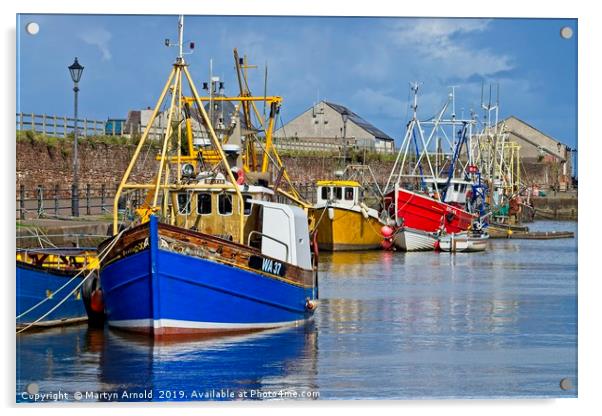 Fishing Boats in Harbour Acrylic by Martyn Arnold