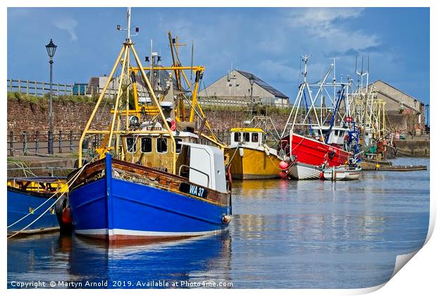 Fishing Boats in Harbour Print by Martyn Arnold
