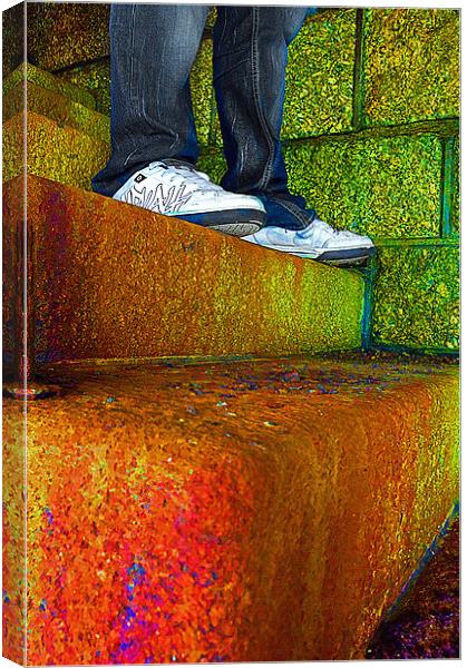 Technicolour steps Canvas Print by Rob Hawkins