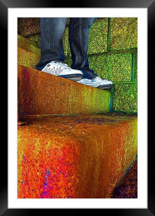 Technicolour steps Framed Mounted Print by Rob Hawkins