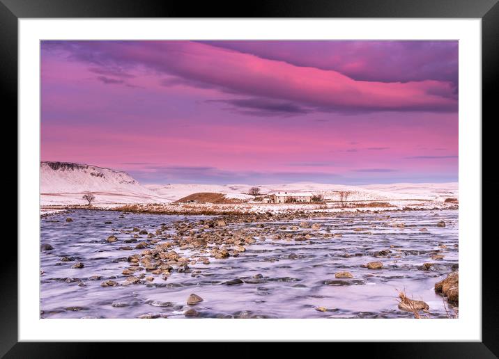 North Pennine Winter Dawn Upper Teesdale Framed Mounted Print by David Forster