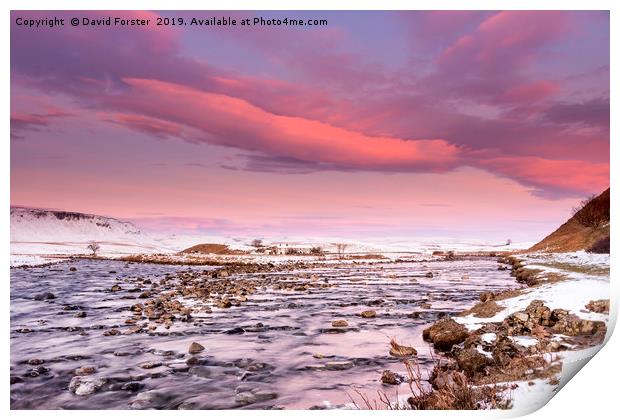 North Pennine Winter Dawn Upper Teesdale Print by David Forster