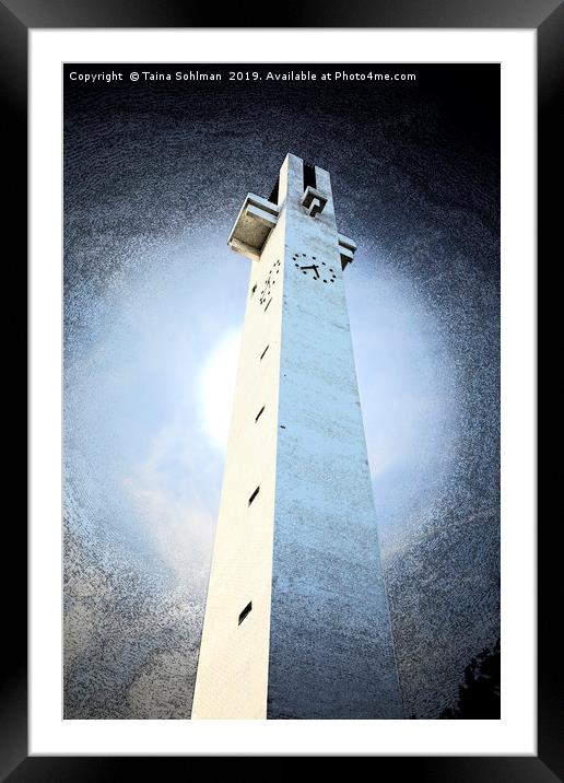 Light Behind Church Bell Tower Framed Mounted Print by Taina Sohlman