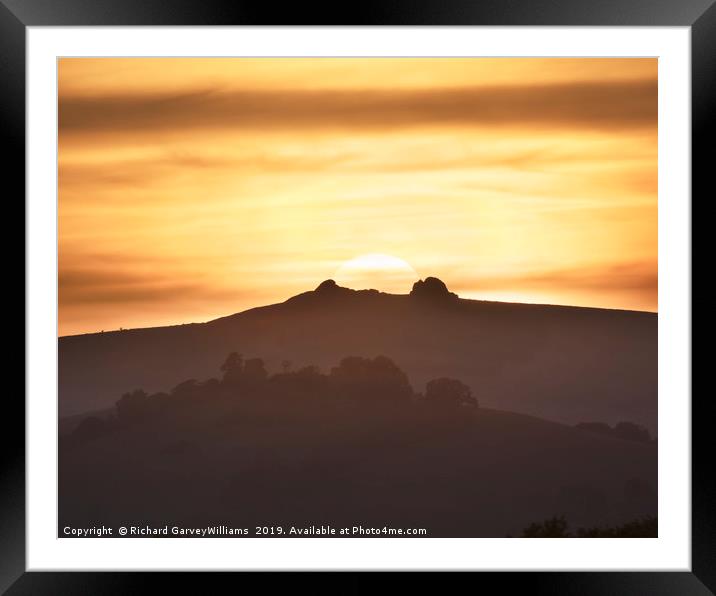 Sunset over Haytor Framed Mounted Print by Richard GarveyWilliams