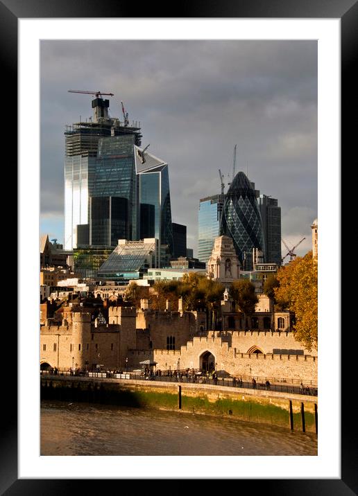 City of London Cityscape Skyline England UK Framed Mounted Print by Andy Evans Photos