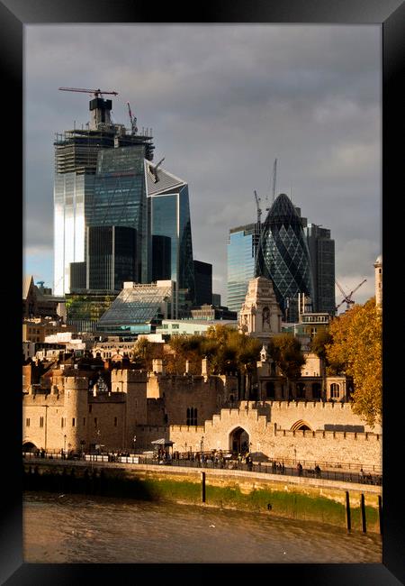 City of London Cityscape Skyline England UK Framed Print by Andy Evans Photos