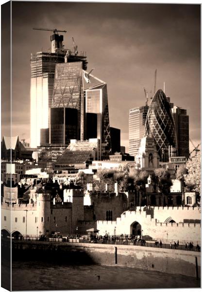 City of London Cityscape Skyline England UK Canvas Print by Andy Evans Photos