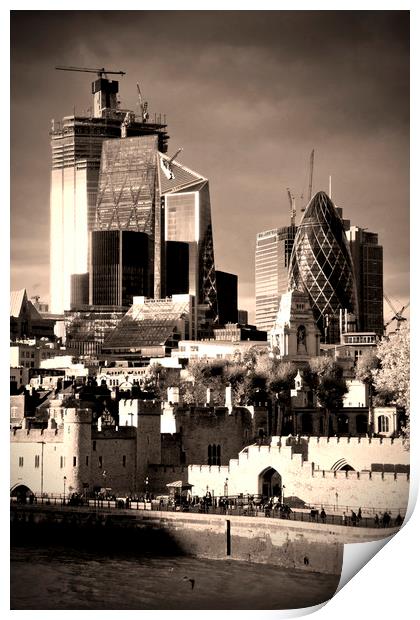City of London Cityscape Skyline England UK Print by Andy Evans Photos