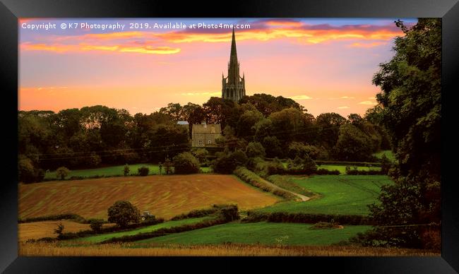 All Saints Church at Laughton-en-le-Morthen, South Framed Print by K7 Photography