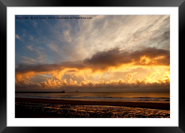 Autumn Sunrise over the North Sea Framed Mounted Print by Jim Jones