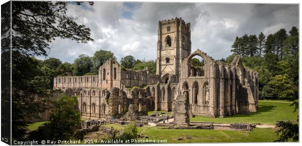 Fountains Abbey Canvas Print by Ray Pritchard