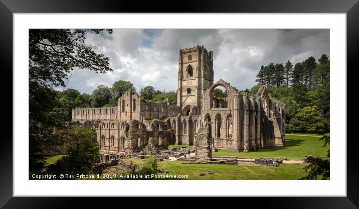Fountains Abbey Framed Mounted Print by Ray Pritchard