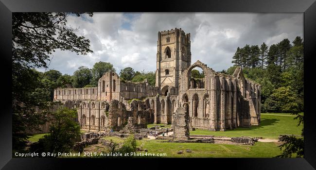 Fountains Abbey Framed Print by Ray Pritchard