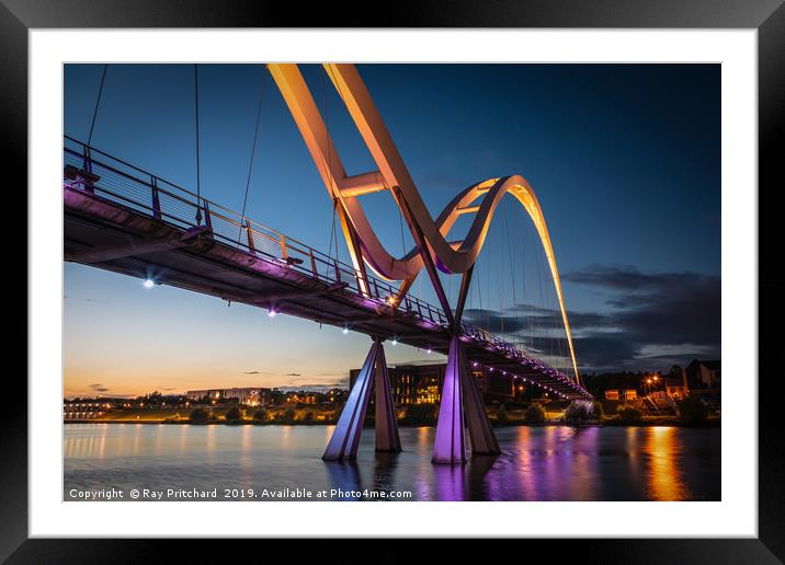 Infinity Bridge at Night Framed Mounted Print by Ray Pritchard