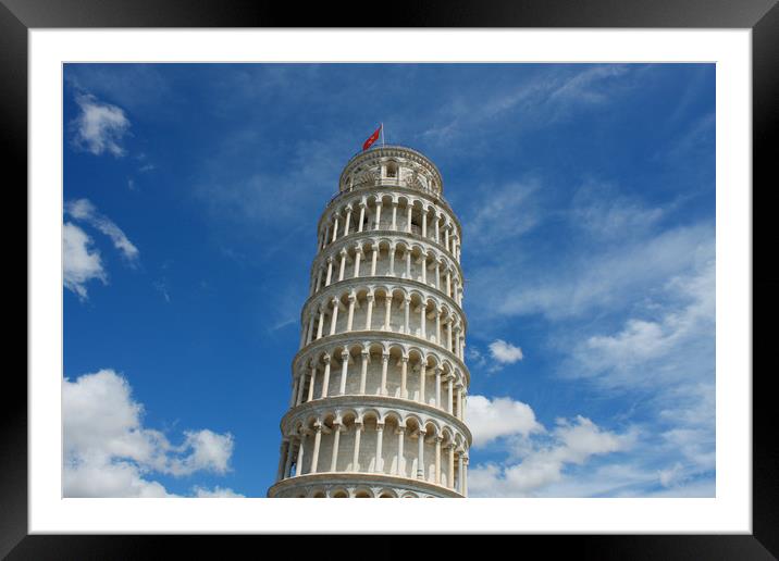 Leaning tower of Pisa, Italy, Framed Mounted Print by M. J. Photography
