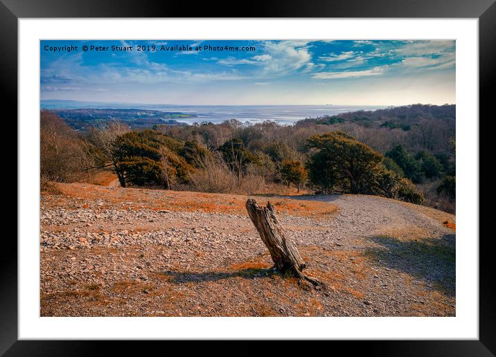 Carnforth from the top of Arnside Knott Framed Mounted Print by Peter Stuart