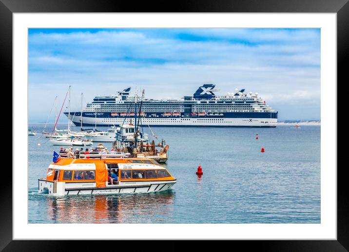 LIfeboat and Celebrity Infinity Framed Mounted Print by Darryl Brooks