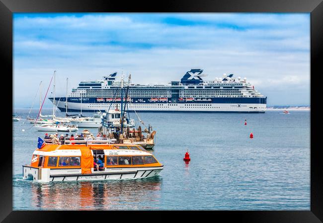 LIfeboat and Celebrity Infinity Framed Print by Darryl Brooks