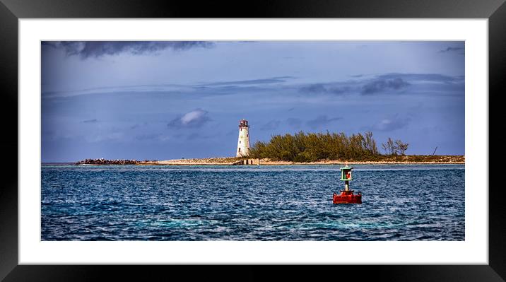 Lighthouse and Channel Marker Framed Mounted Print by Darryl Brooks