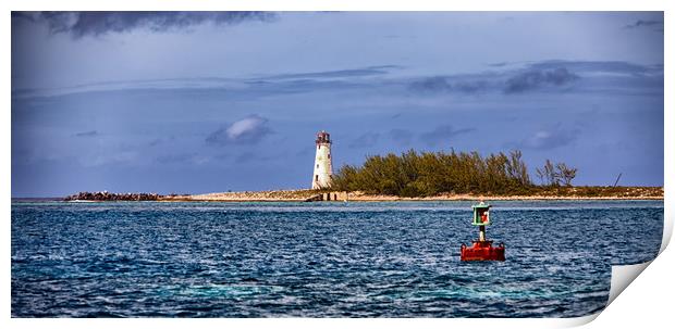 Lighthouse and Channel Marker Print by Darryl Brooks